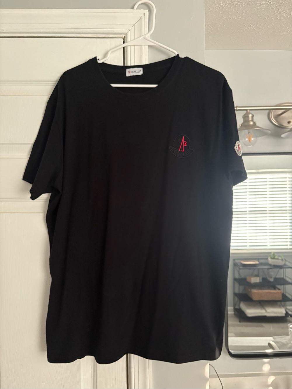 Moncler Men’s Black Crew Neck Logo T-Shirt